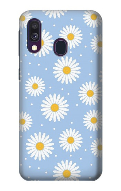 S3681 デイジーの花のパターン Daisy Flowers Pattern Samsung Galaxy A40 バックケース、フリップケース・カバー