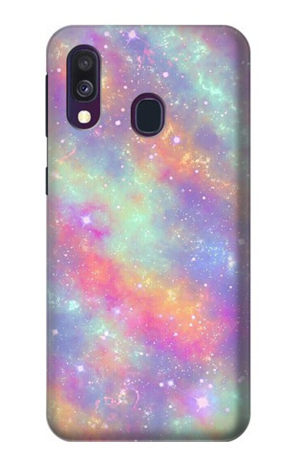 S3706 パステルレインボーギャラクシーピンクスカイ Pastel Rainbow Galaxy Pink Sky Samsung Galaxy A40 バックケース、フリップケース・カバー