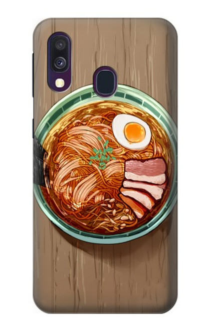 S3756 ラーメン Ramen Noodles Samsung Galaxy A40 バックケース、フリップケース・カバー