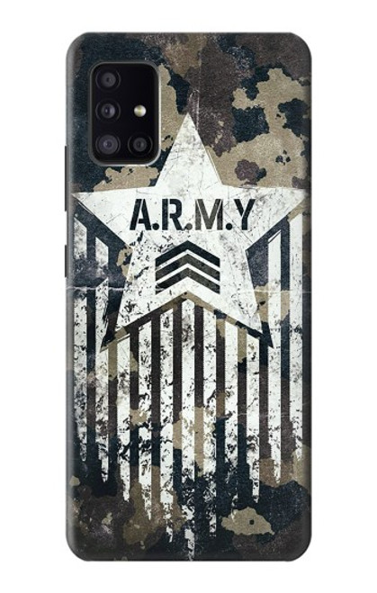 S3666 陸軍迷彩迷彩 Army Camo Camouflage Samsung Galaxy A41 バックケース、フリップケース・カバー