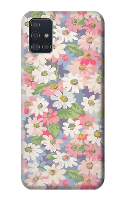 S3688 花の花のアートパターン Floral Flower Art Pattern Samsung Galaxy A51 5G バックケース、フリップケース・カバー