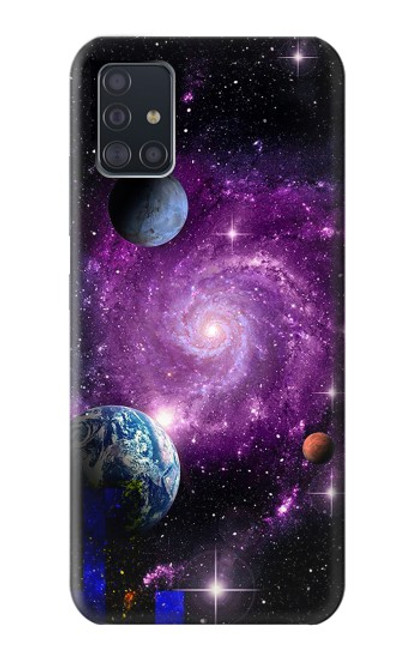 S3689 銀河宇宙惑星 Galaxy Outer Space Planet Samsung Galaxy A51 5G バックケース、フリップケース・カバー