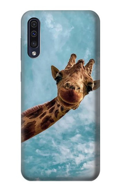S3680 かわいいスマイルキリン Cute Smile Giraffe Samsung Galaxy A70 バックケース、フリップケース・カバー