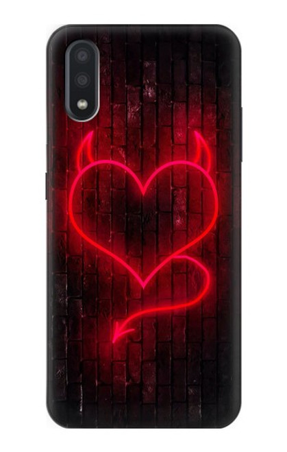 S3682 デビルハート Devil Heart Samsung Galaxy A01 バックケース、フリップケース・カバー