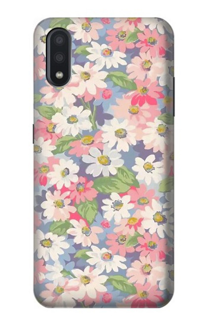 S3688 花の花のアートパターン Floral Flower Art Pattern Samsung Galaxy A01 バックケース、フリップケース・カバー