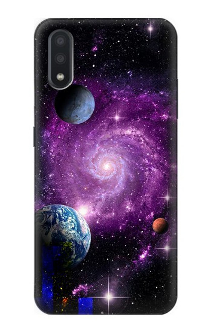 S3689 銀河宇宙惑星 Galaxy Outer Space Planet Samsung Galaxy A01 バックケース、フリップケース・カバー