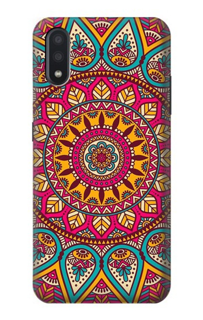 S3694 ヒッピーアートパターン Hippie Art Pattern Samsung Galaxy A01 バックケース、フリップケース・カバー