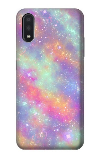 S3706 パステルレインボーギャラクシーピンクスカイ Pastel Rainbow Galaxy Pink Sky Samsung Galaxy A01 バックケース、フリップケース・カバー