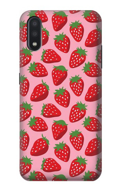 S3719 いちご柄 Strawberry Pattern Samsung Galaxy A01 バックケース、フリップケース・カバー