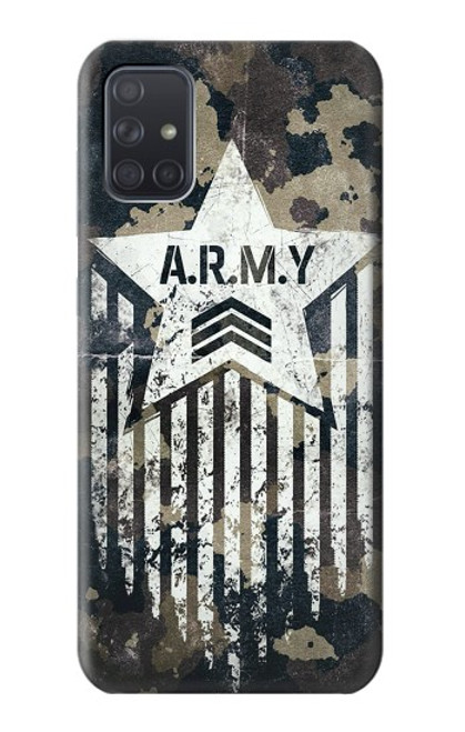 S3666 陸軍迷彩迷彩 Army Camo Camouflage Samsung Galaxy A71 バックケース、フリップケース・カバー