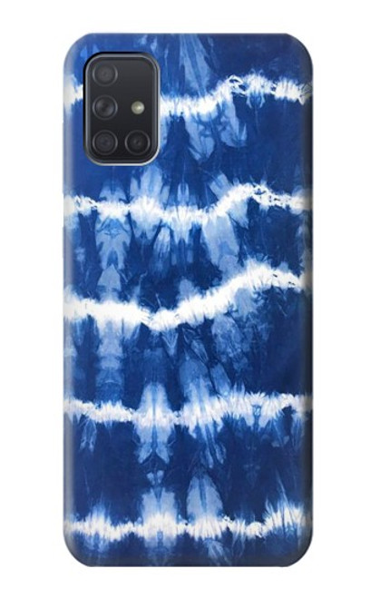 S3671 ブルータイダイ Blue Tie Dye Samsung Galaxy A71 バックケース、フリップケース・カバー