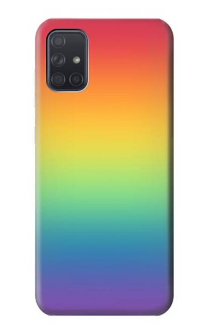 S3698 LGBTグラデーションプライドフラグ LGBT Gradient Pride Flag Samsung Galaxy A71 バックケース、フリップケース・カバー