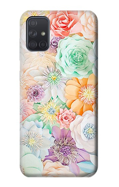 S3705 パステルフローラルフラワー Pastel Floral Flower Samsung Galaxy A71 バックケース、フリップケース・カバー