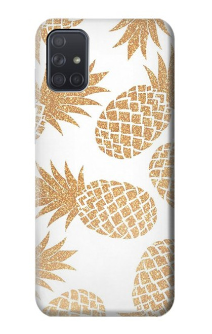 S3718 シームレスパイナップル Seamless Pineapple Samsung Galaxy A71 バックケース、フリップケース・カバー