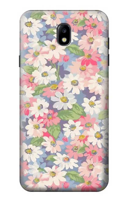 S3688 花の花のアートパターン Floral Flower Art Pattern Samsung Galaxy J7 (2018), J7 Aero, J7 Top, J7 Aura, J7 Crown, J7 Refine, J7 Eon, J7 V 2nd Gen, J7 Star バックケース、フリップケース・カバー