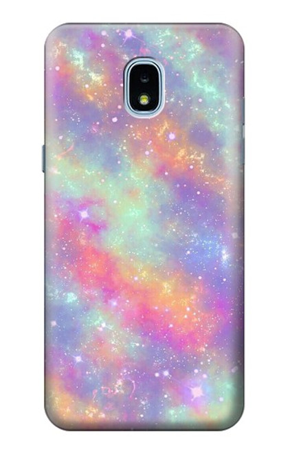 S3706 パステルレインボーギャラクシーピンクスカイ Pastel Rainbow Galaxy Pink Sky Samsung Galaxy J3 (2018), J3 Star, J3 V 3rd Gen, J3 Orbit, J3 Achieve, Express Prime 3, Amp Prime 3 バックケース、フリップケース・カバー