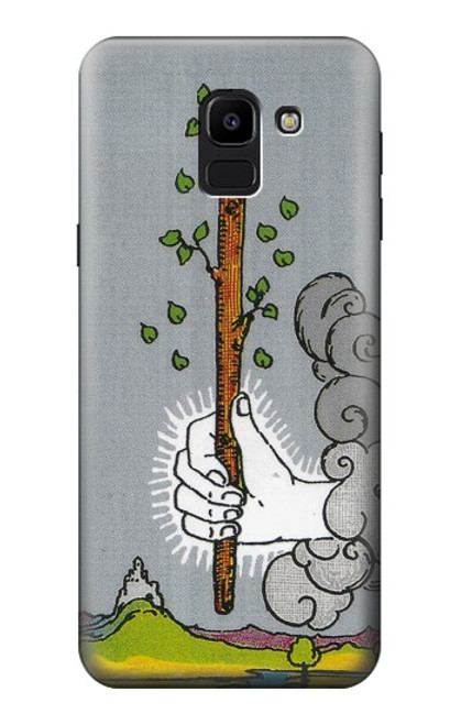 S3723 タロットカードワンドの時代 Tarot Card Age of Wands Samsung Galaxy J6 (2018) バックケース、フリップケース・カバー