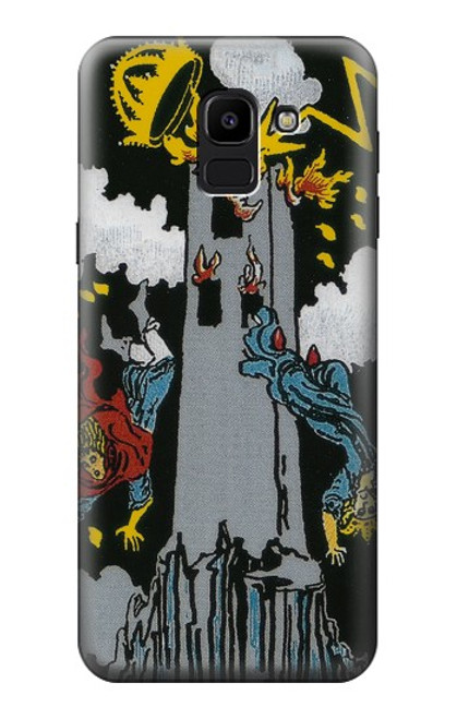 S3745 タロットカードタワー Tarot Card The Tower Samsung Galaxy J6 (2018) バックケース、フリップケース・カバー