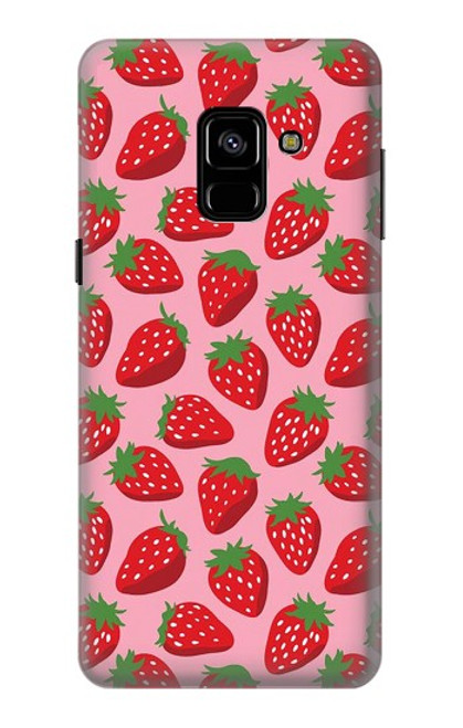 S3719 いちご柄 Strawberry Pattern Samsung Galaxy A8 (2018) バックケース、フリップケース・カバー