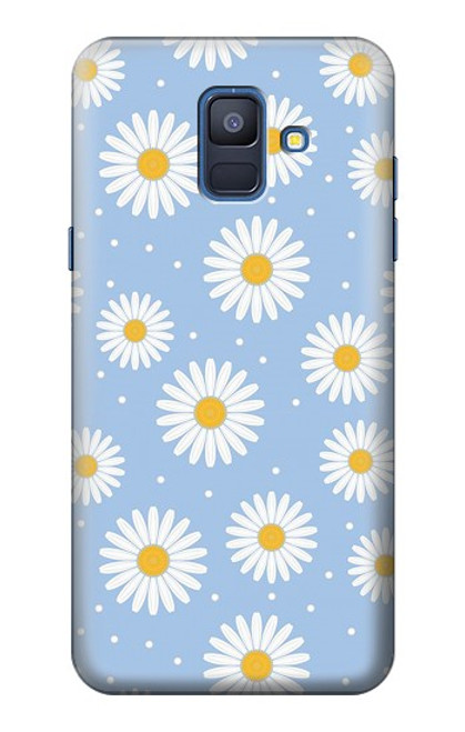 S3681 デイジーの花のパターン Daisy Flowers Pattern Samsung Galaxy A6 (2018) バックケース、フリップケース・カバー