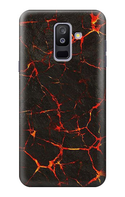 S3696 溶岩マグマ Lava Magma Samsung Galaxy A6+ (2018), J8 Plus 2018, A6 Plus 2018  バックケース、フリップケース・カバー