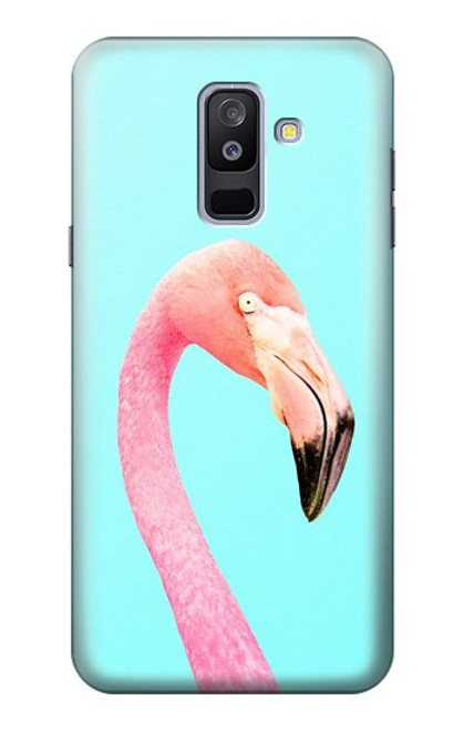 S3708 ピンクのフラミンゴ Pink Flamingo Samsung Galaxy A6+ (2018), J8 Plus 2018, A6 Plus 2018  バックケース、フリップケース・カバー