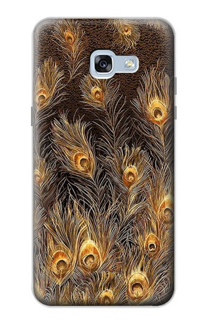 S3691 ゴールドピーコックフェザー Gold Peacock Feather Samsung Galaxy A5 (2017) バックケース、フリップケース・カバー