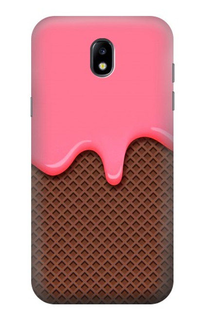 S3754 ストロベリーアイスクリームコーン Strawberry Ice Cream Cone Samsung Galaxy J5 (2017) EU Version バックケース、フリップケース・カバー