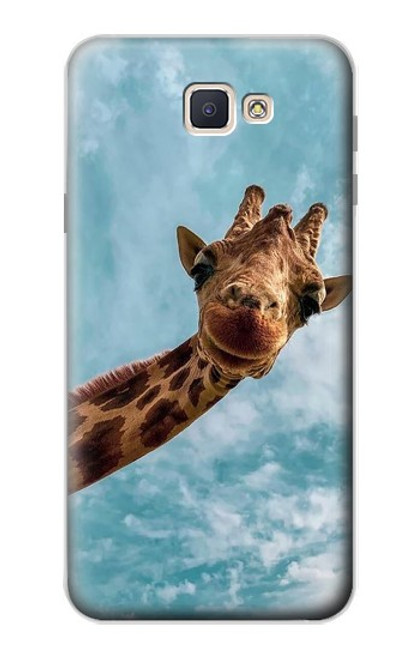 S3680 かわいいスマイルキリン Cute Smile Giraffe Samsung Galaxy J7 Prime (SM-G610F) バックケース、フリップケース・カバー