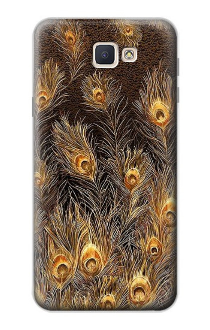 S3691 ゴールドピーコックフェザー Gold Peacock Feather Samsung Galaxy J7 Prime (SM-G610F) バックケース、フリップケース・カバー