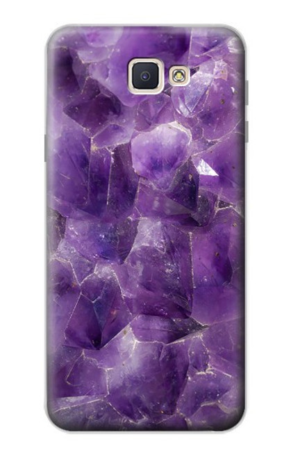 S3713 パープルクォーツアメジストグラフィックプリント Purple Quartz Amethyst Graphic Printed Samsung Galaxy J7 Prime (SM-G610F) バックケース、フリップケース・カバー