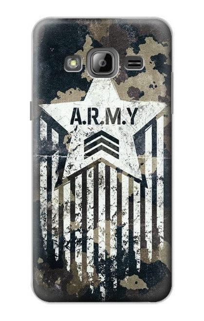 S3666 陸軍迷彩迷彩 Army Camo Camouflage Samsung Galaxy J3 (2016) バックケース、フリップケース・カバー