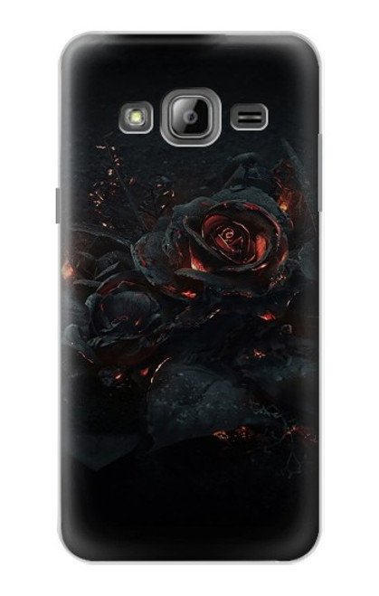 S3672 バーンドローズ Burned Rose Samsung Galaxy J3 (2016) バックケース、フリップケース・カバー