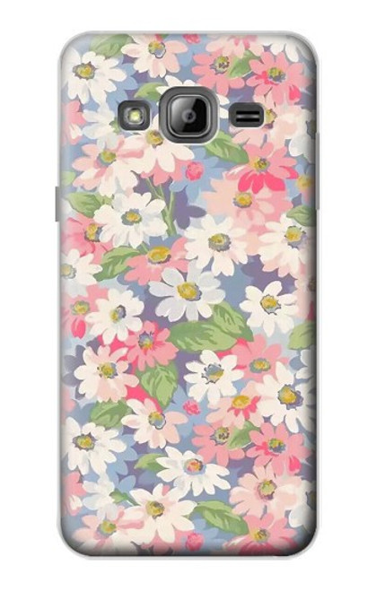 S3688 花の花のアートパターン Floral Flower Art Pattern Samsung Galaxy J3 (2016) バックケース、フリップケース・カバー