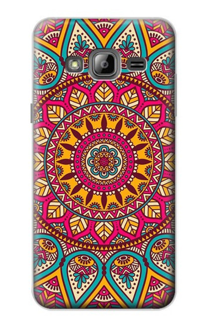 S3694 ヒッピーアートパターン Hippie Art Pattern Samsung Galaxy J3 (2016) バックケース、フリップケース・カバー