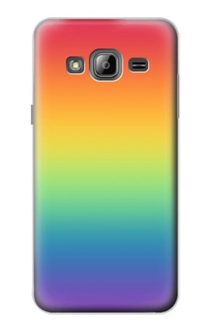 S3698 LGBTグラデーションプライドフラグ LGBT Gradient Pride Flag Samsung Galaxy J3 (2016) バックケース、フリップケース・カバー