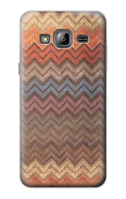 S3752 ジグザグ生地パターングラフィックプリント Zigzag Fabric Pattern Graphic Printed Samsung Galaxy J3 (2016) バックケース、フリップケース・カバー