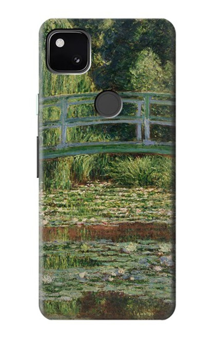 S3674 クロードモネ歩道橋とスイレンプール Claude Monet Footbridge and Water Lily Pool Google Pixel 4a バックケース、フリップケース・カバー