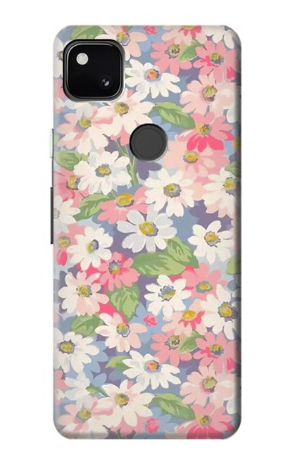 S3688 花の花のアートパターン Floral Flower Art Pattern Google Pixel 4a バックケース、フリップケース・カバー