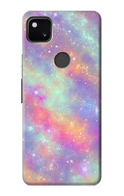 S3706 パステルレインボーギャラクシーピンクスカイ Pastel Rainbow Galaxy Pink Sky Google Pixel 4a バックケース、フリップケース・カバー