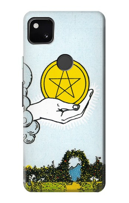 S3722 タロットカードペンタクルコインのエース Tarot Card Ace of Pentacles Coins Google Pixel 4a バックケース、フリップケース・カバー