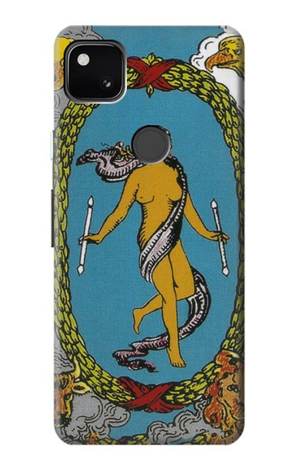 S3746 タロットカード世界 Tarot Card The World Google Pixel 4a バックケース、フリップケース・カバー