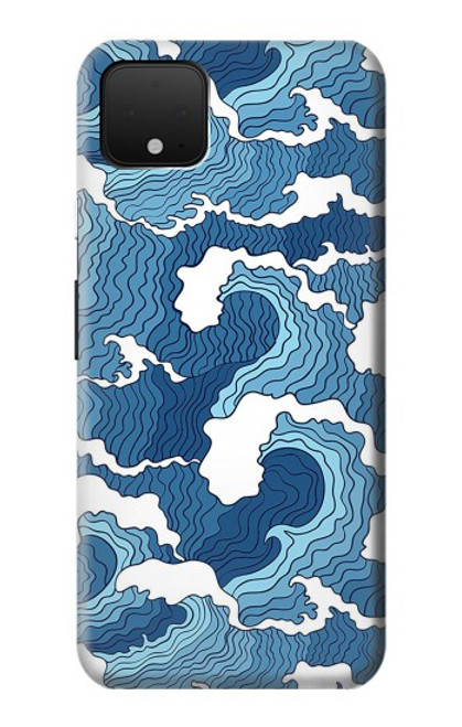 S3751 波のパターン Wave Pattern Google Pixel 4 バックケース、フリップケース・カバー