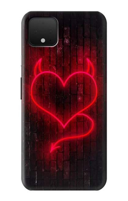 S3682 デビルハート Devil Heart Google Pixel 4 XL バックケース、フリップケース・カバー