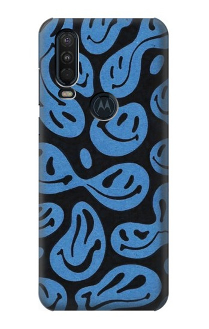 S3679 かわいいゴーストパターン Cute Ghost Pattern Motorola One Action (Moto P40 Power) バックケース、フリップケース・カバー