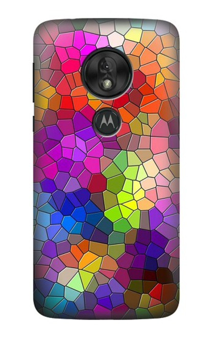 S3677 カラフルなレンガのモザイク Colorful Brick Mosaics Motorola Moto G7 Power バックケース、フリップケース・カバー