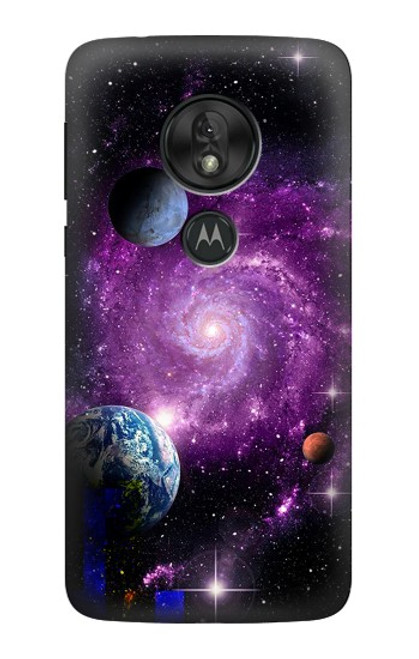 S3689 銀河宇宙惑星 Galaxy Outer Space Planet Motorola Moto G7 Power バックケース、フリップケース・カバー