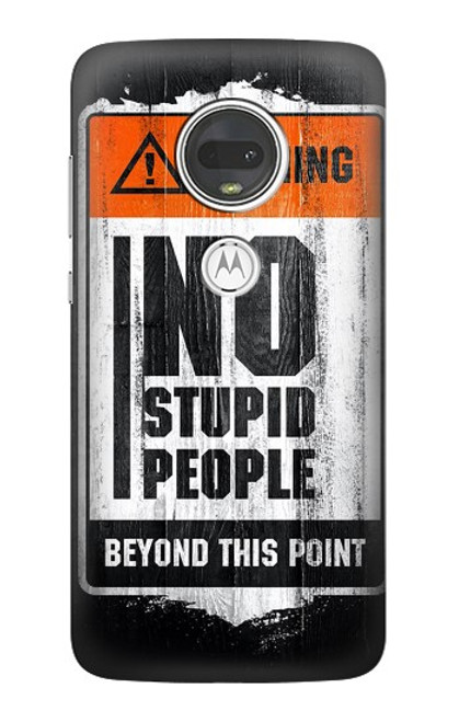 S3704 愚かな人はいない No Stupid People Motorola Moto G7, Moto G7 Plus バックケース、フリップケース・カバー