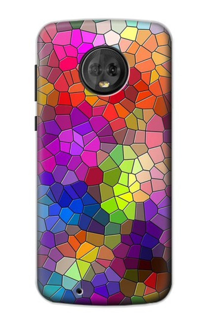 S3677 カラフルなレンガのモザイク Colorful Brick Mosaics Motorola Moto G6 バックケース、フリップケース・カバー