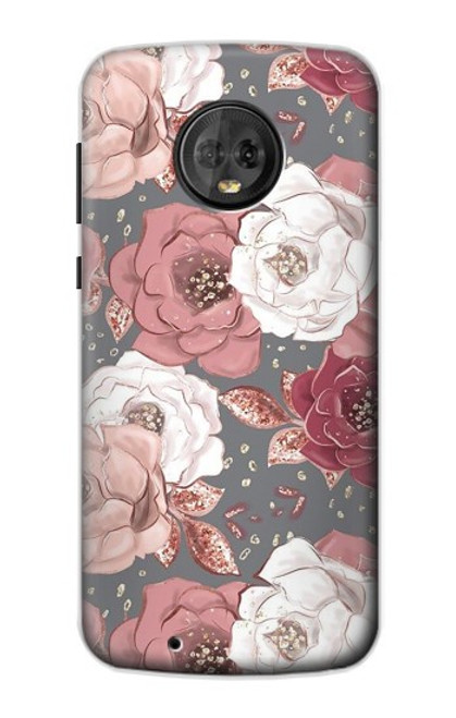 S3716 バラの花柄 Rose Floral Pattern Motorola Moto G6 バックケース、フリップケース・カバー